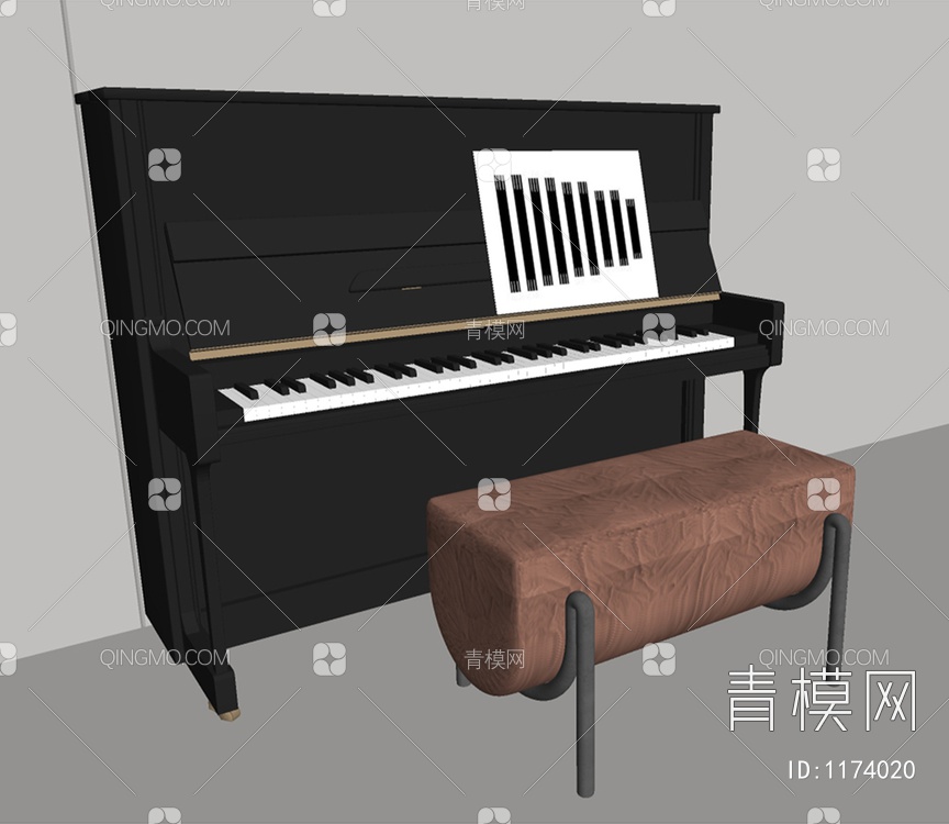 钢琴SU模型下载【ID:1174020】