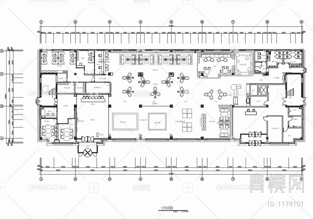 1500㎡售楼处CAD施工图+效果图 销售中心 售楼部 售楼处 休闲娱乐 营销中心【ID:1174101】