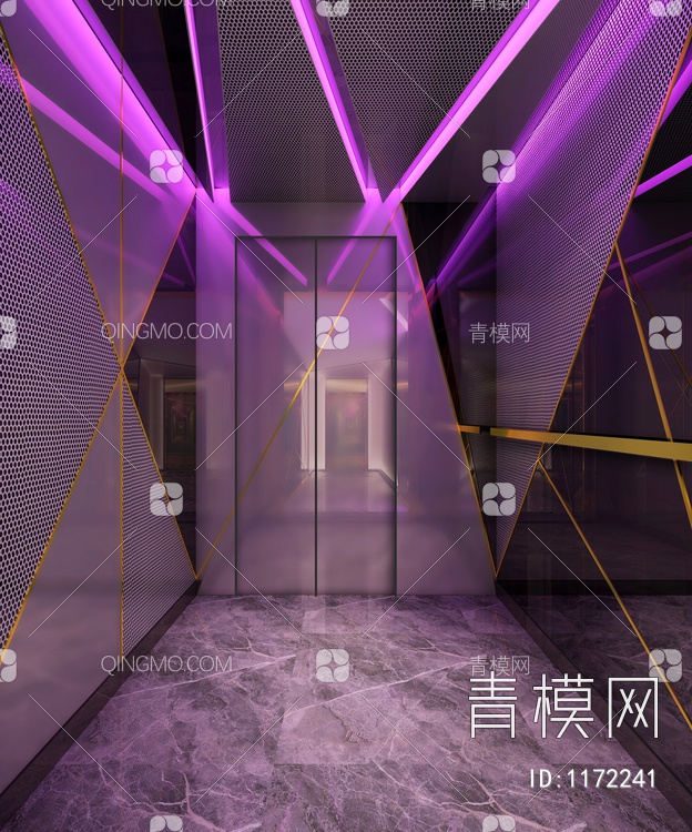 电梯轿厢3D模型下载【ID:1172241】