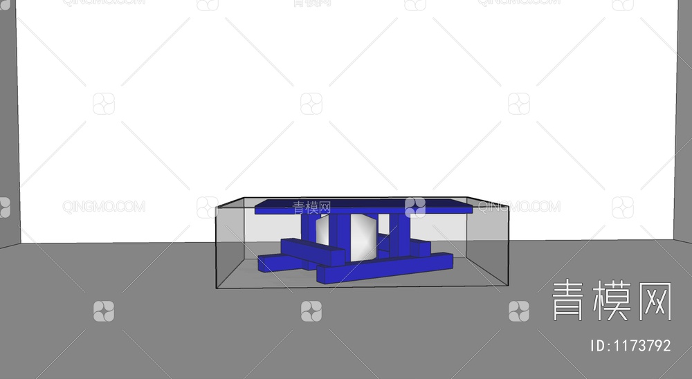 玻璃茶几SU模型下载【ID:1173792】