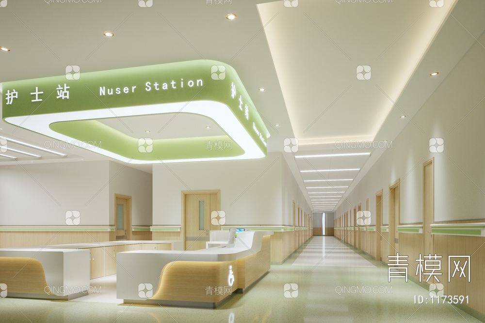医院护士站3D模型下载【ID:1173591】