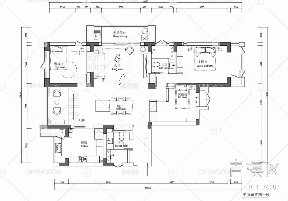 260㎡跃层家装CAD施工图+实景照 别墅 私宅 豪宅 样板房 大宅 家装  复式【ID:1176303】