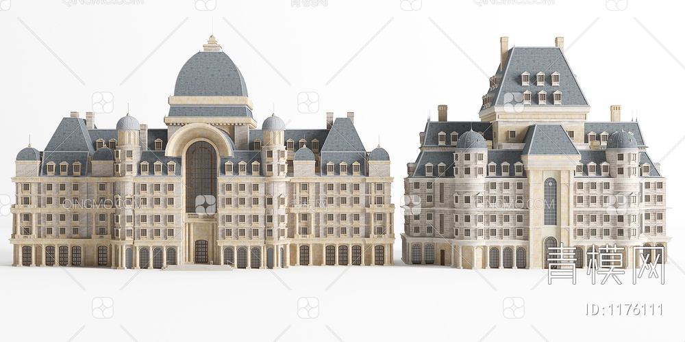 城堡建筑外观3D模型下载【ID:1176111】