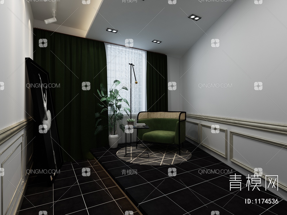 民宿 沙发3D模型下载【ID:1174536】