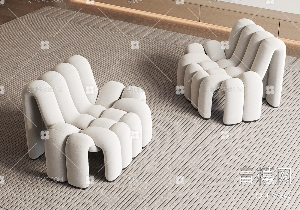 单人沙发 单椅3D模型下载【ID:1177842】