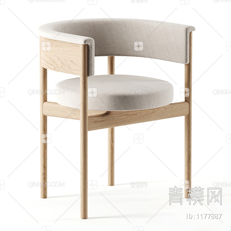 布艺单椅3D模型下载【ID:1177887】