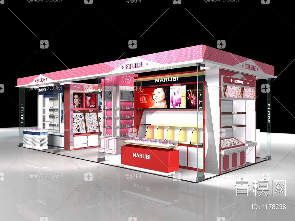 商场化妆品店3D模型下载【ID:1178238】