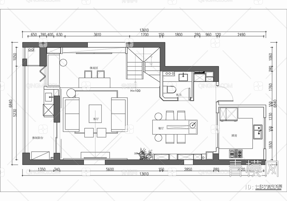 160㎡跃层家装CAD施工图+实景照 私宅 复式 洋房 样板房 家装 大宅【ID:1180710】