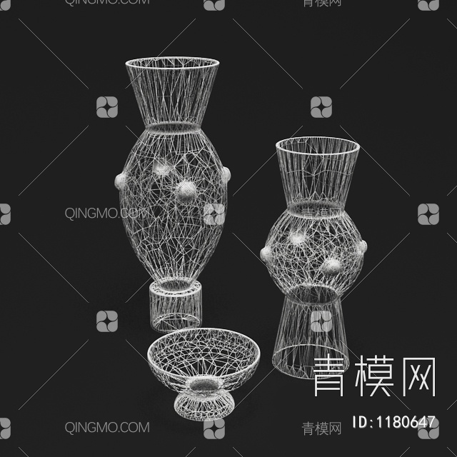 个性陶瓷花瓶3D模型下载【ID:1180647】