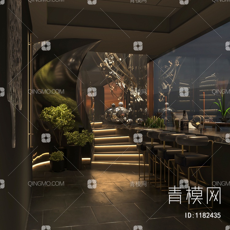 酒吧3D模型下载【ID:1182435】