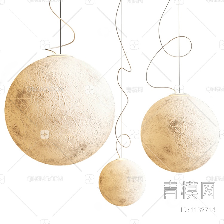 创意月球吊灯3D模型下载【ID:1182714】