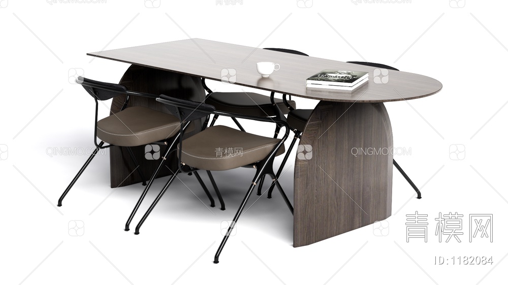 餐桌椅组合SU模型下载【ID:1182084】