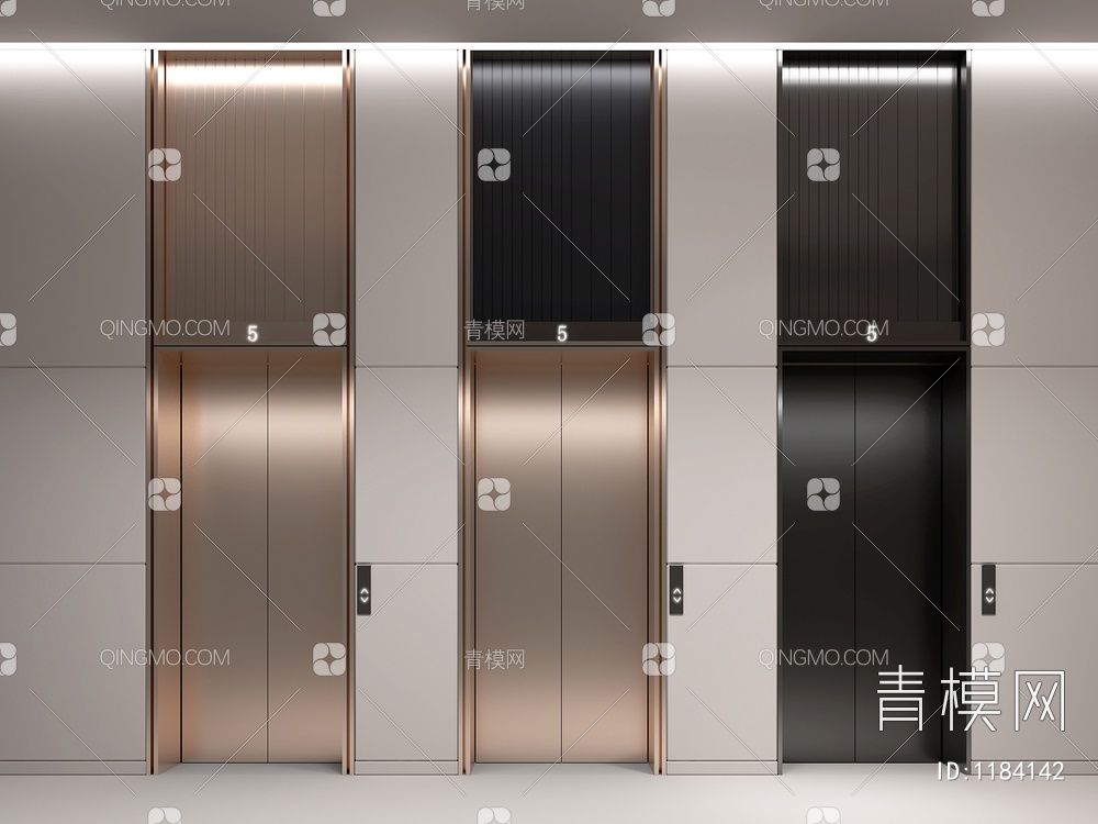 电梯间3D模型下载【ID:1184142】