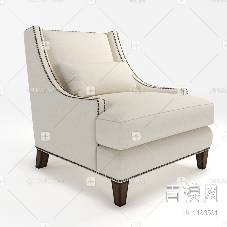 单人沙发3D模型下载【ID:1183581】