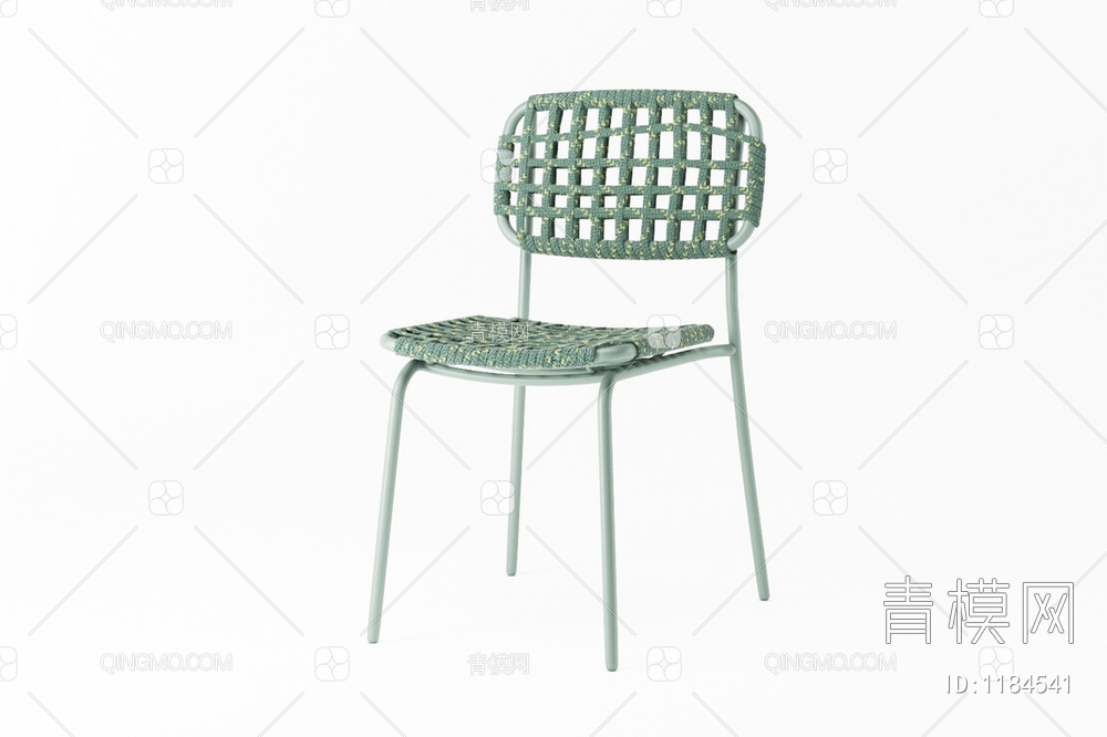 绿色布艺椅子3D模型下载【ID:1184541】