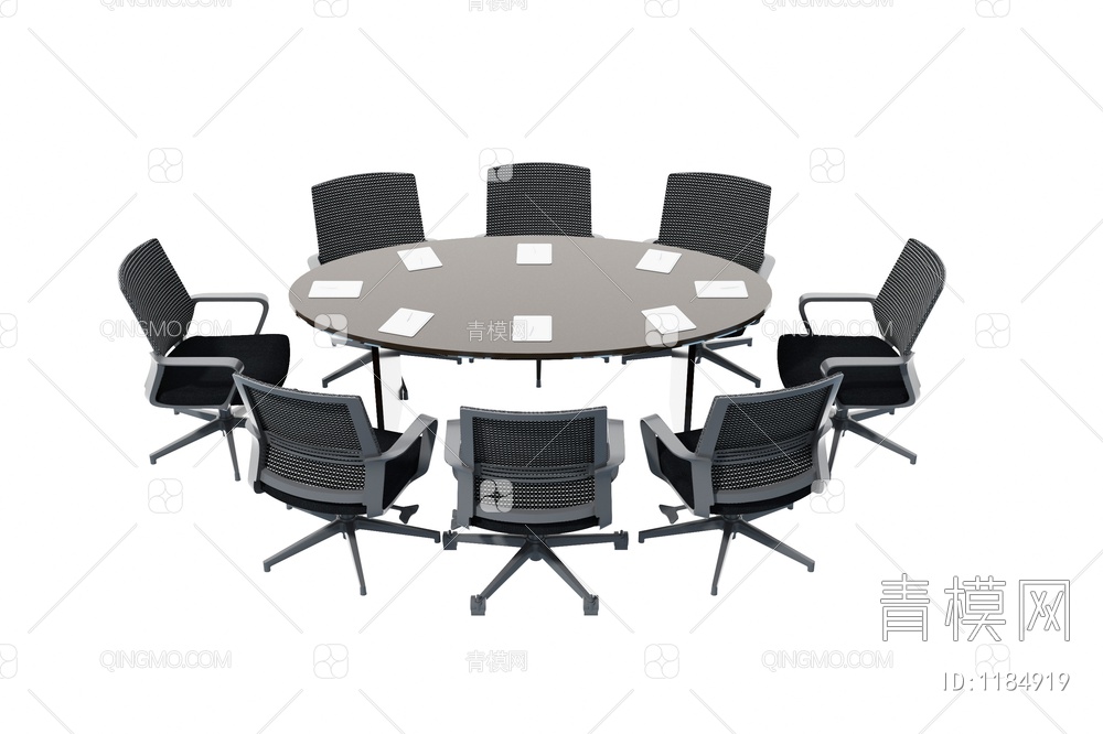 会议室办公桌椅组合3D模型下载【ID:1184919】