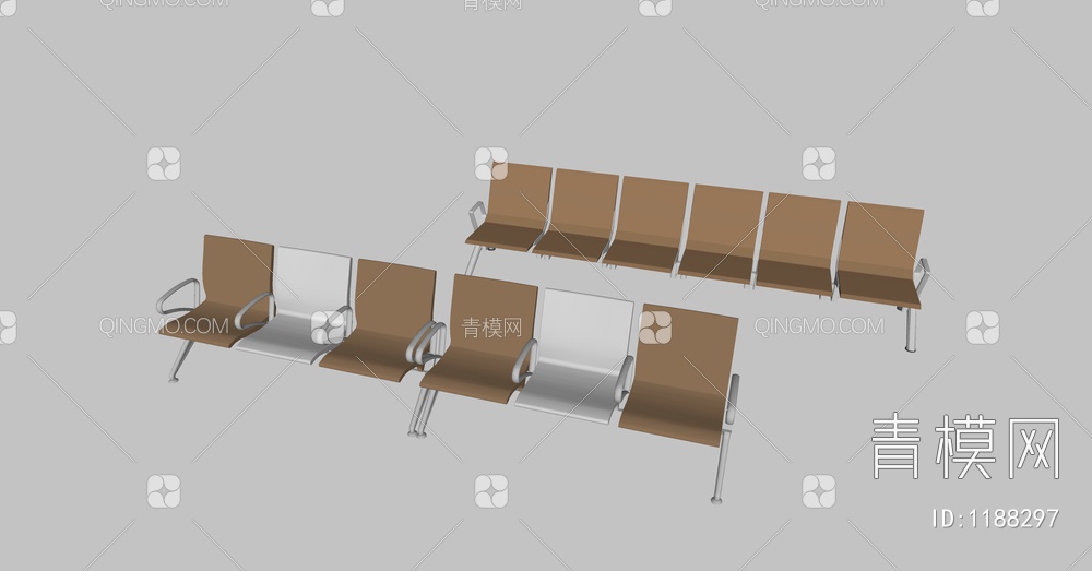 公共等候椅SU模型下载【ID:1188297】