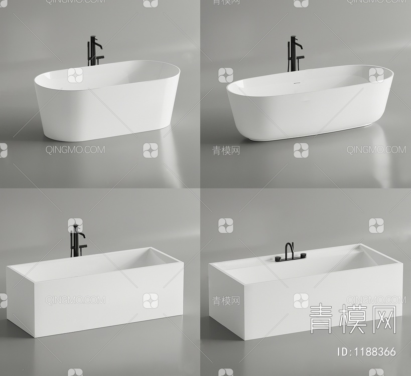 浴缸组合3D模型下载【ID:1188366】