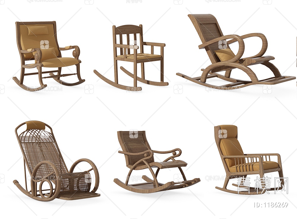 户外躺椅组合3D模型下载【ID:1186269】