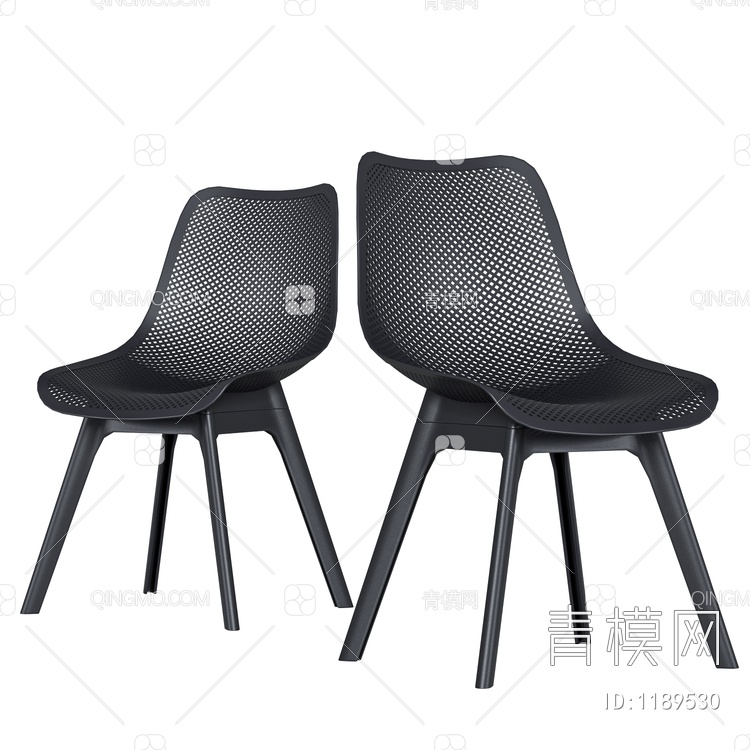 休闲黑灰单椅3D模型下载【ID:1189530】