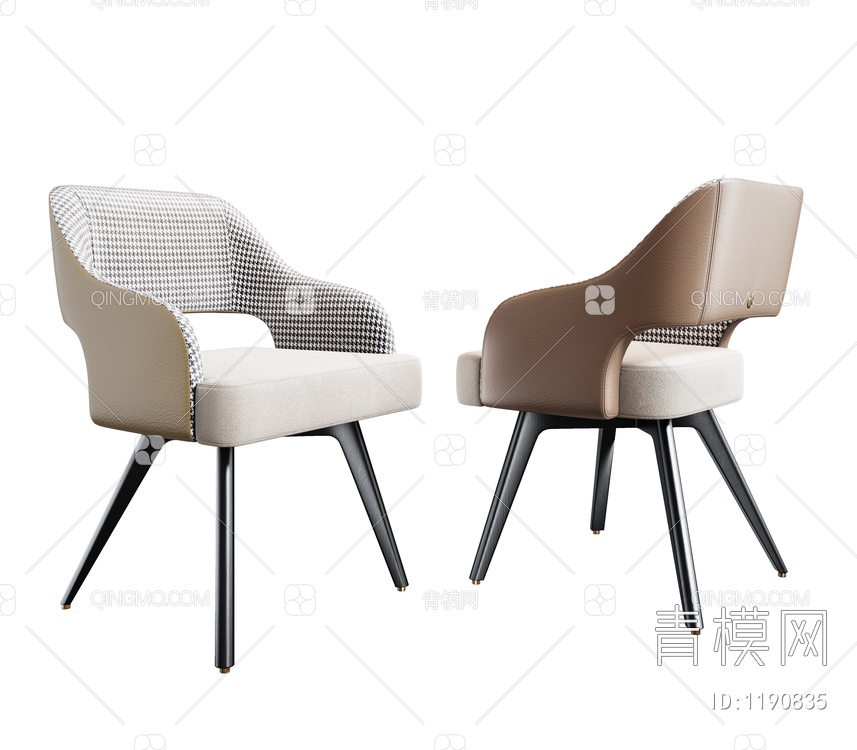 单椅 餐椅3D模型下载【ID:1190835】