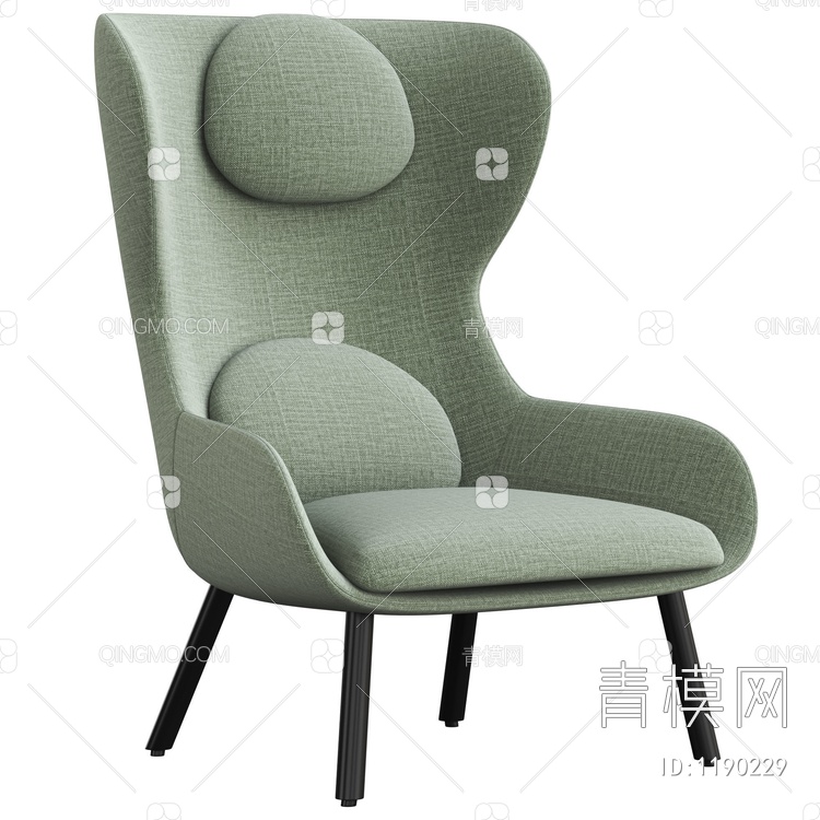 单人沙发3D模型下载【ID:1190229】