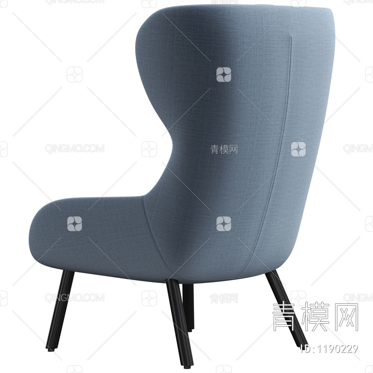 单人沙发3D模型下载【ID:1190229】