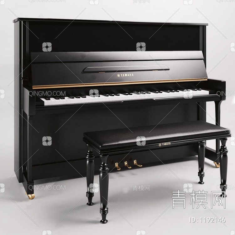 钢琴SU模型下载【ID:1192146】