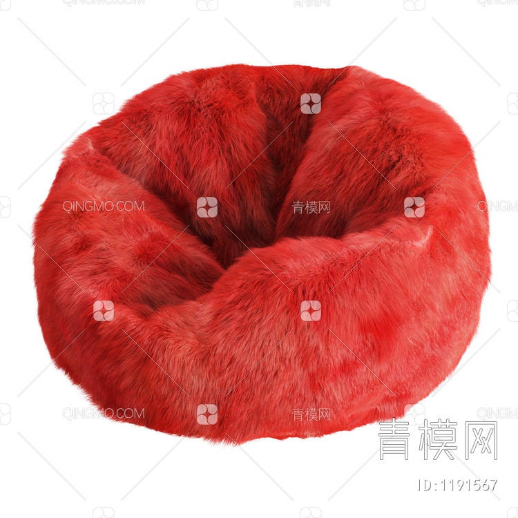 红毛休闲凳 凳子3D模型下载【ID:1191567】