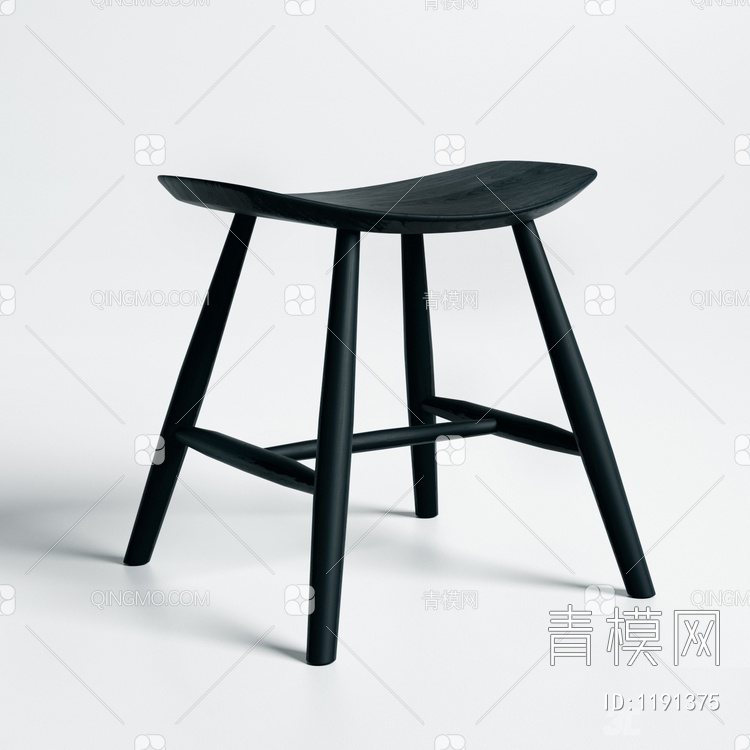 木头凳子3D模型下载【ID:1191375】