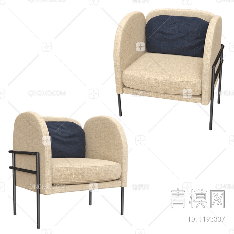 休闲单椅3D模型下载【ID:1193337】