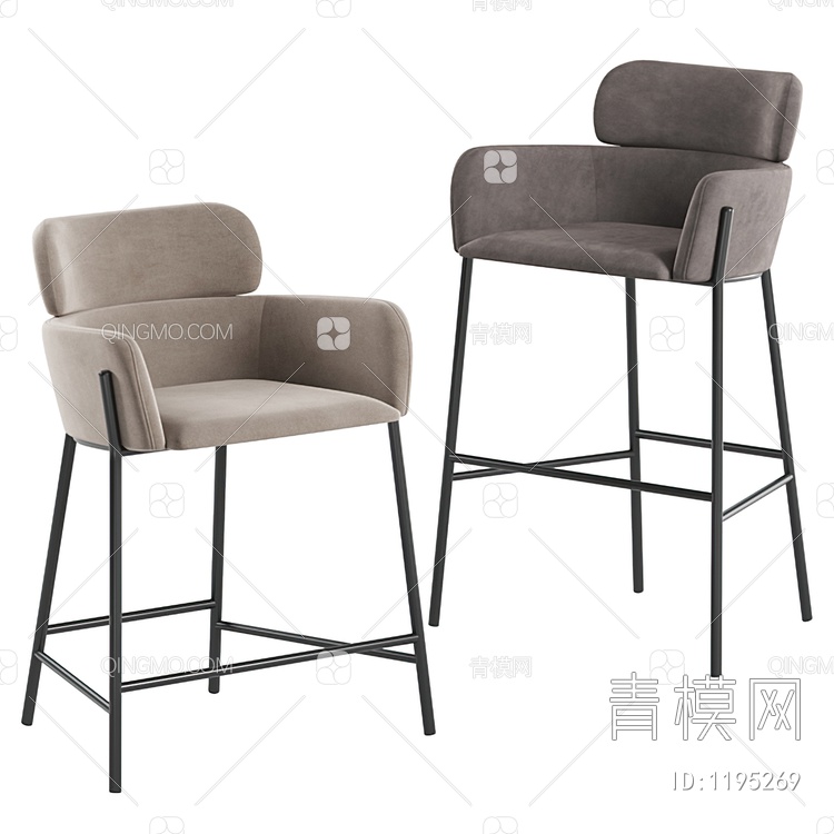 布艺单椅3D模型下载【ID:1195269】