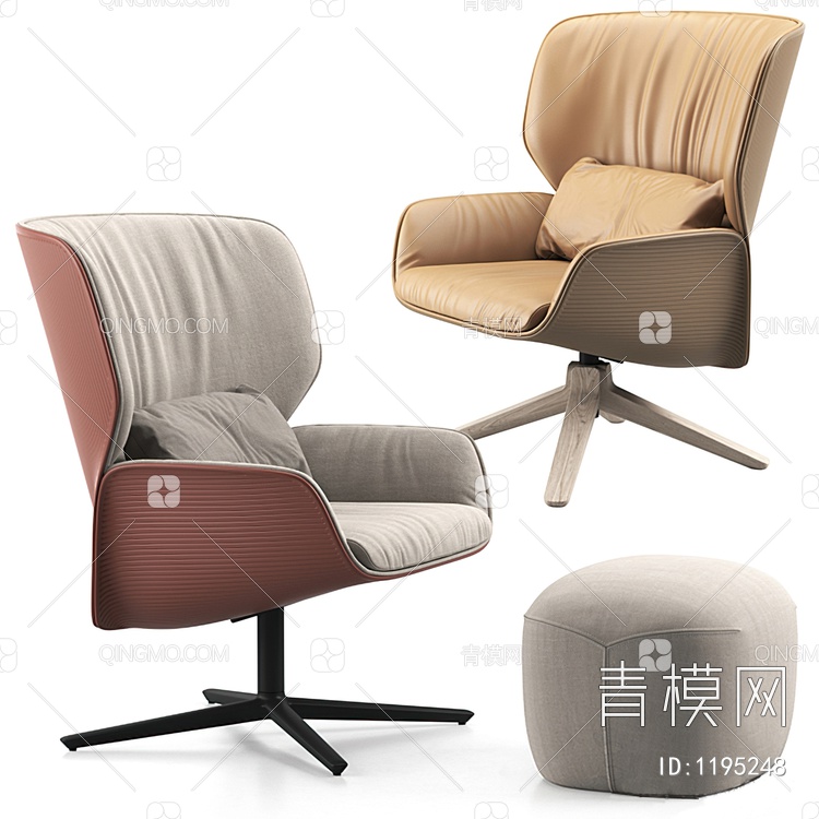 布艺单椅3D模型下载【ID:1195248】