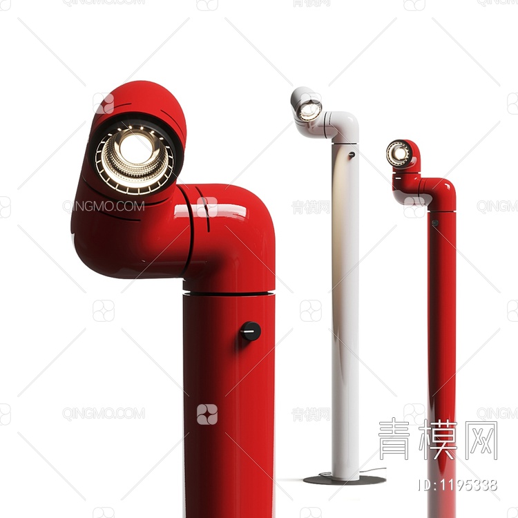 消防水管落地灯3D模型下载【ID:1195338】