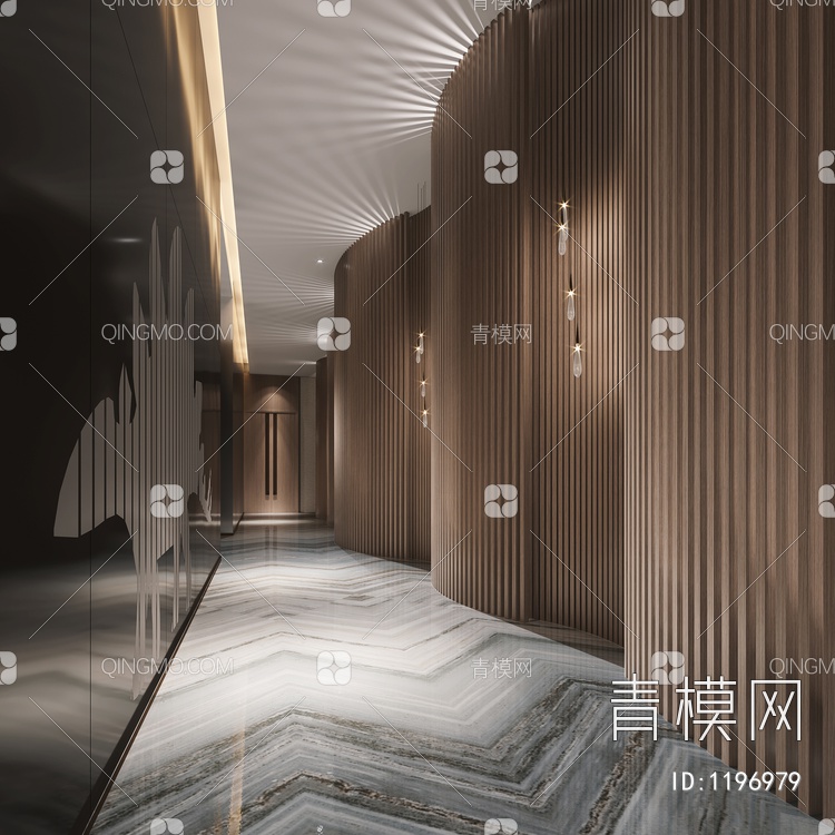 酒店走廊3D模型下载【ID:1196979】