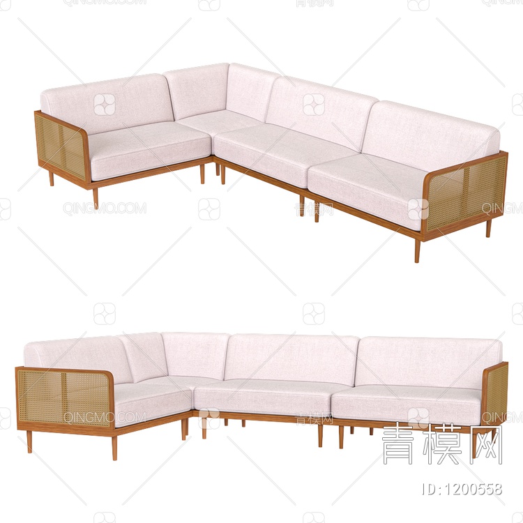 L型沙发3D模型下载【ID:1200558】