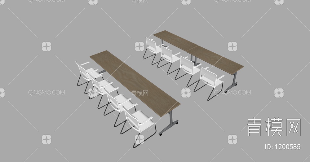 报告厅桌椅SU模型下载【ID:1200585】