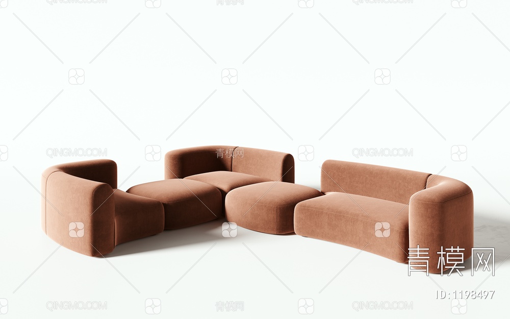多人沙发3D模型下载【ID:1198497】