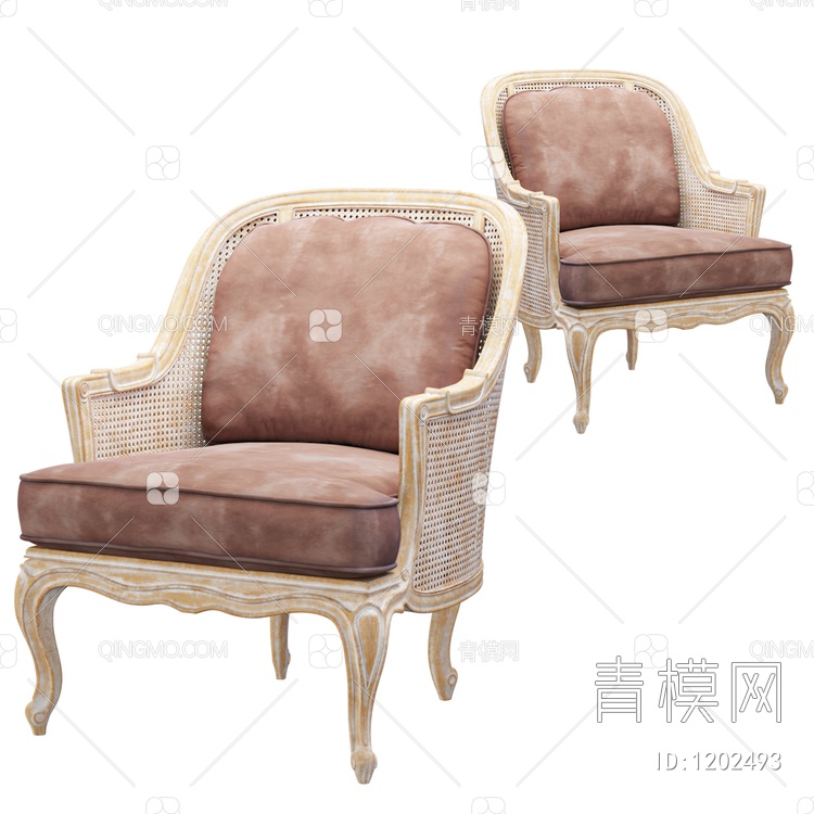 休闲单人沙发3D模型下载【ID:1202493】