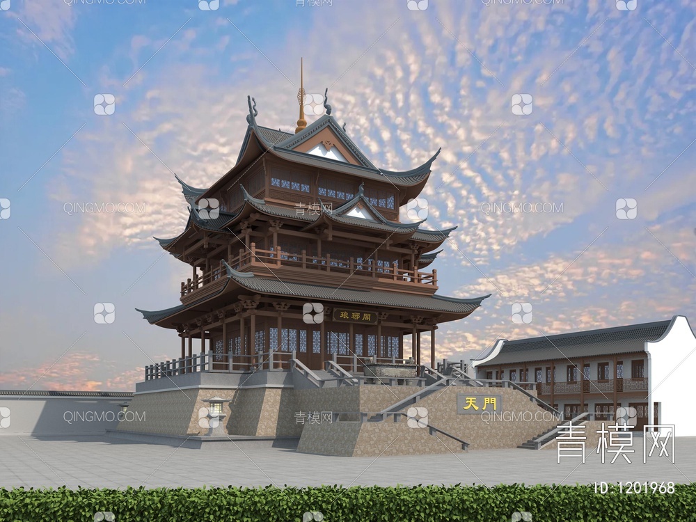 古建阁楼3D模型下载【ID:1201968】