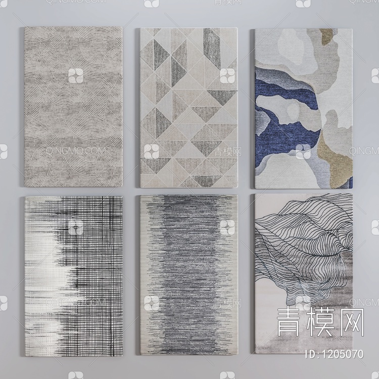 地毯，抽象地毯3D模型下载【ID:1205070】