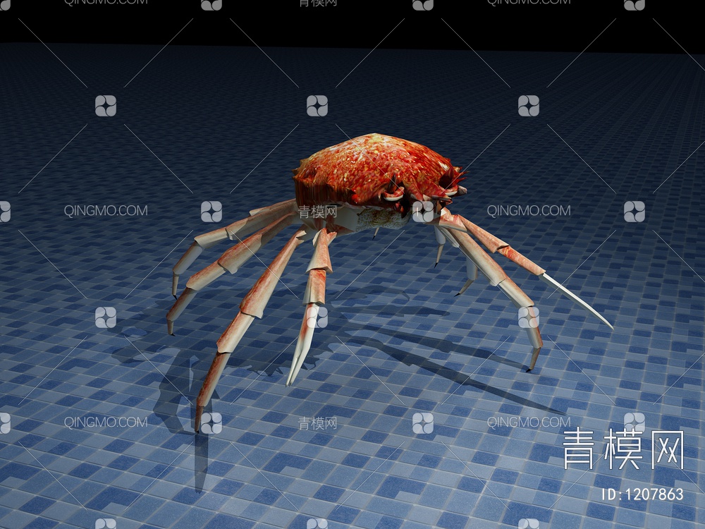 螃蟹 蜘蛛蟹 水产3D模型下载【ID:1207863】