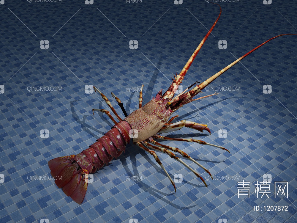龙虾 澳龙 马赛克3D模型下载【ID:1207872】