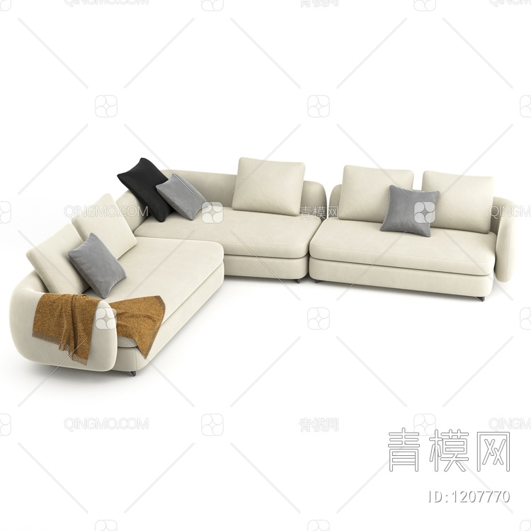 多人沙发3D模型下载【ID:1207770】