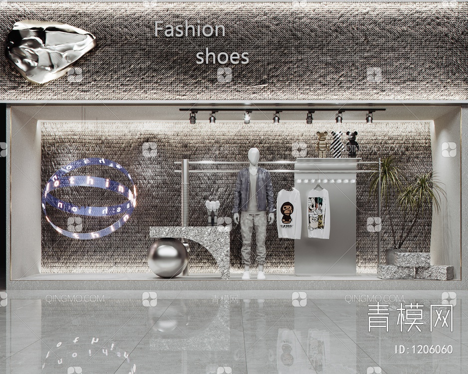 服装店橱窗3D模型下载【ID:1206060】