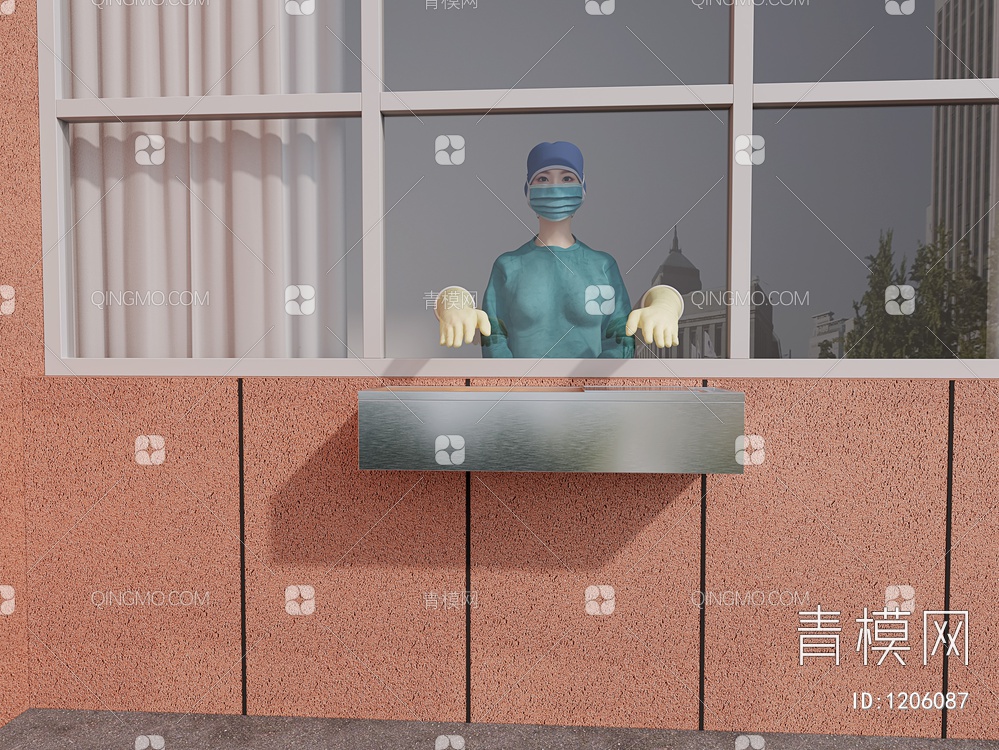 医院窗口3D模型下载【ID:1206087】