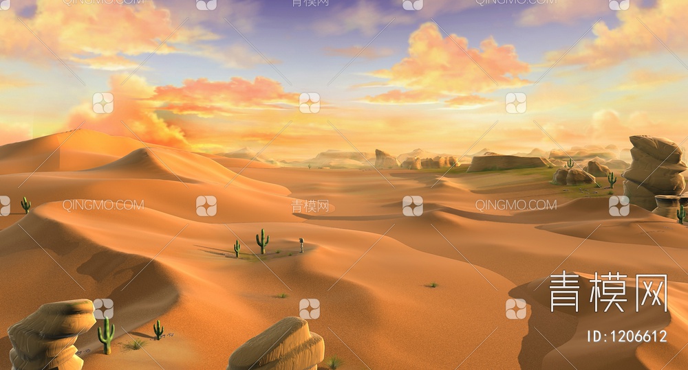 沙漠3D模型下载【ID:1206612】