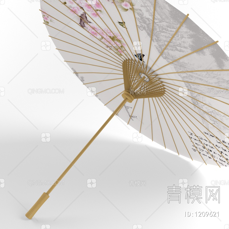 伞 油纸伞 日本伞3D模型下载【ID:1209621】