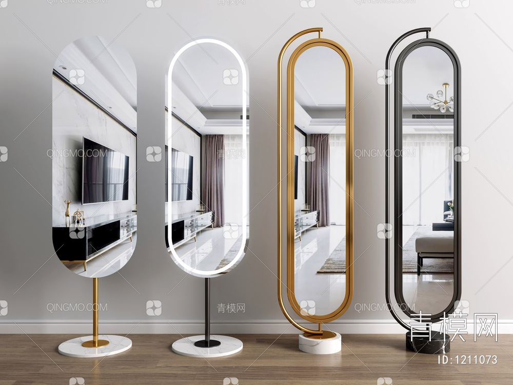 镜子，浴室镜，化妆镜，全身镜，卫浴镜，挂镜，吊镜3D模型下载【ID:1211073】