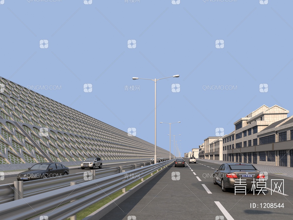 道路边坡 道路设施3D模型下载【ID:1208544】